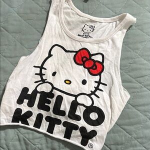 Hello Kitty White and Black Tank Top with Red Bow